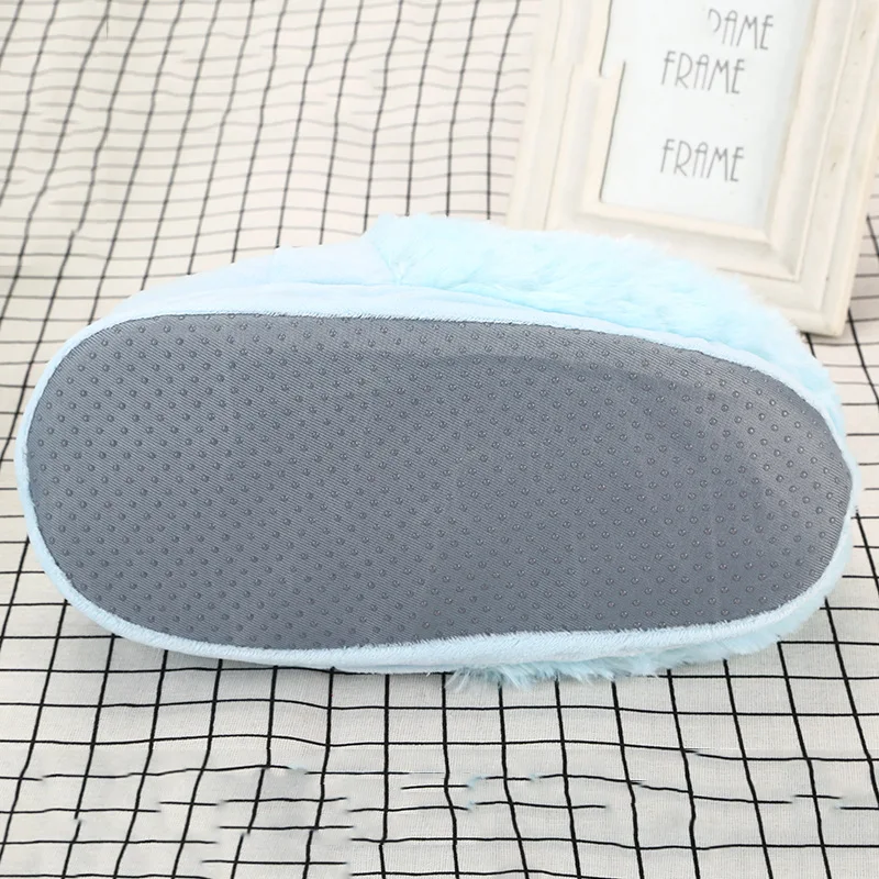 

Cheap Women Shoes Ladies Slippers Home Warm Shoes Female Casual Flat Indoor Furry Slides Winter Unicorn Slippers Large Size 44