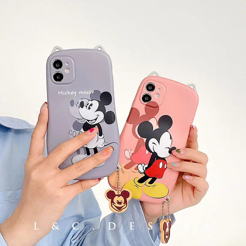 

Disney Mickey Minnie original soft shell phone case for iPhone 7/8P/X/XR/XS/XS MAX/11/12Pro/12 Iphone couple protection case