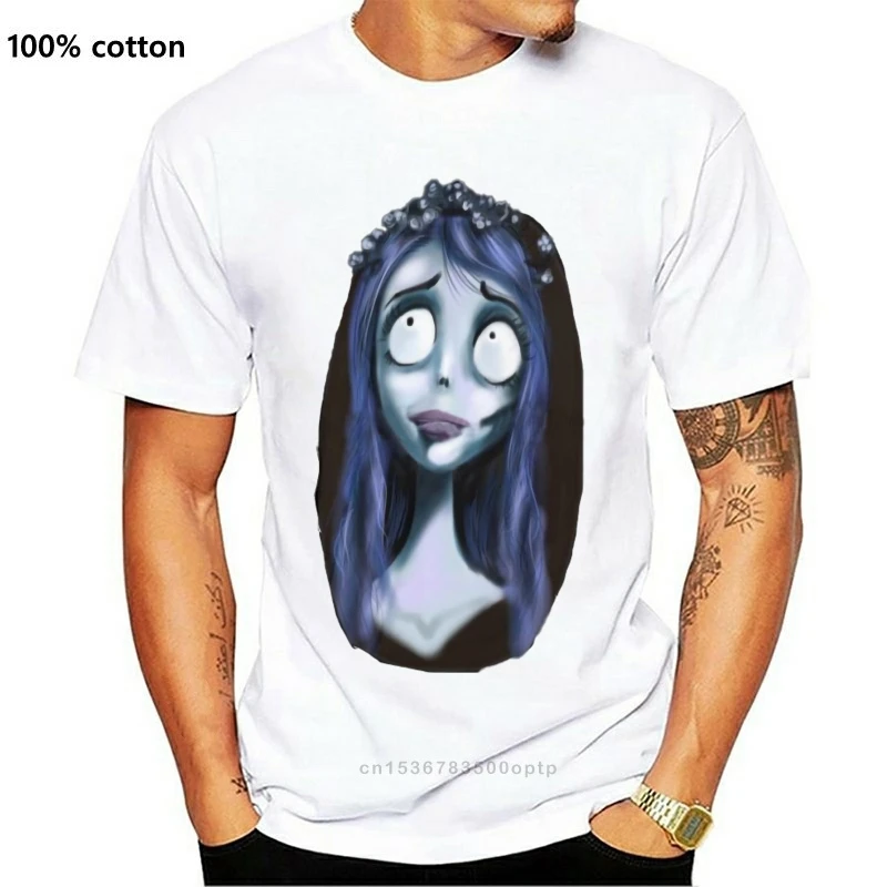 

New Corpse Bride T Shirt Miss Emily Corpse T-Shirt Fashion Man Tee Shirt Big Awesome 100 Cotton Short Sleeves Print Tshirt