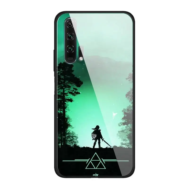 

Game Zelda Dark Phone Case For Huawei Mate 9 10 lite 20Pro&Tempered Glass Back Cover For Honor 7A 8X 9 10 V10