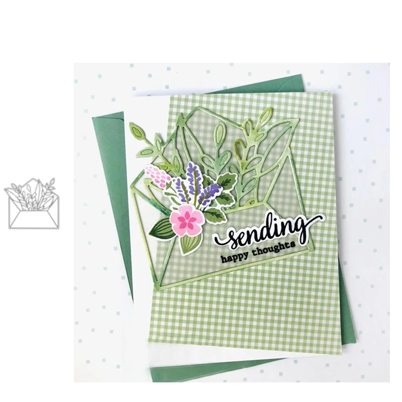 New Leaf envelope decoration metal Cutting Dies Stencils DIY Scrapbooking Paper/photo Cards Embossing | Дом и сад