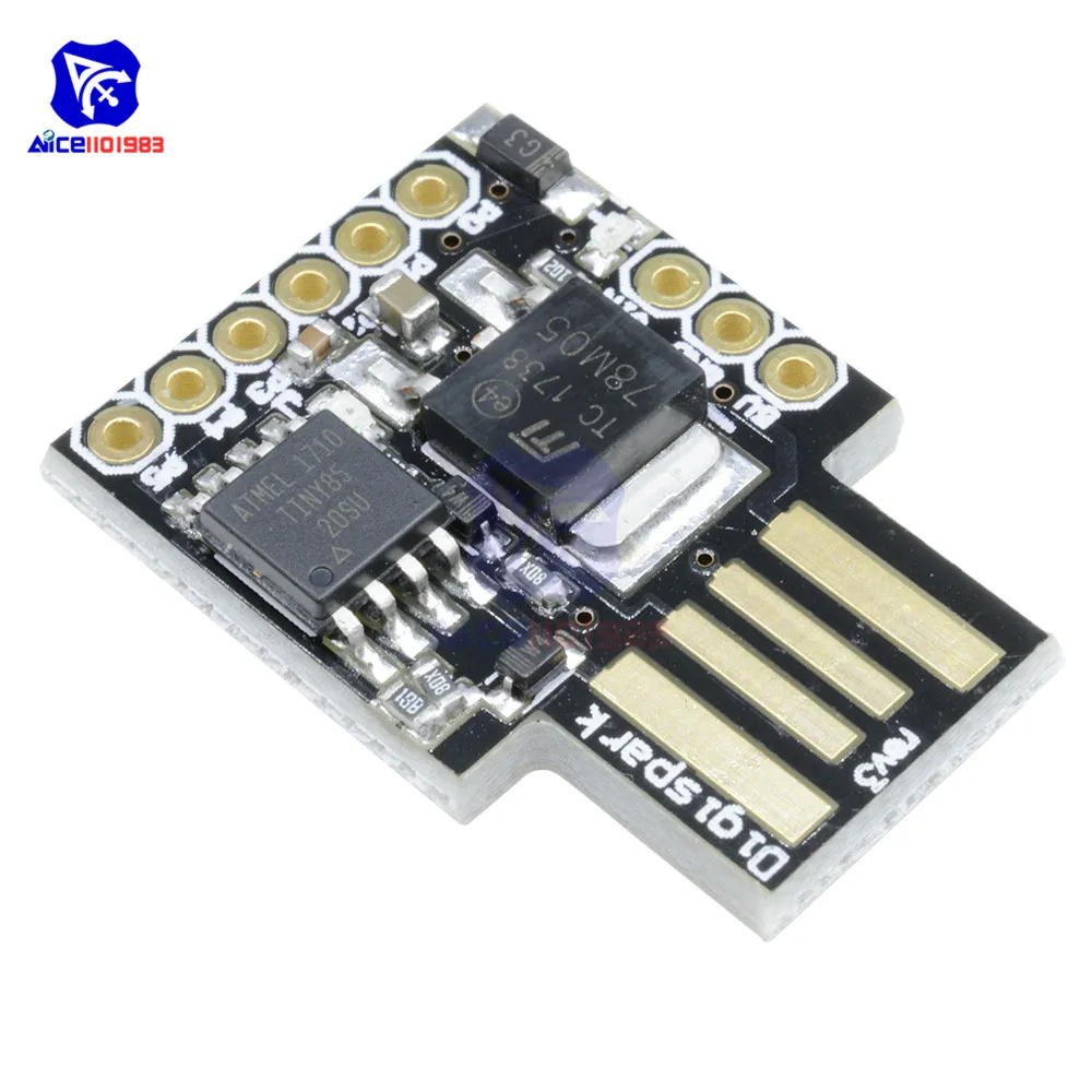 Плата разработки diymore ATTINY85 Digispark Kickstarter I2C SPI Attiny85 модуль Micro USB для