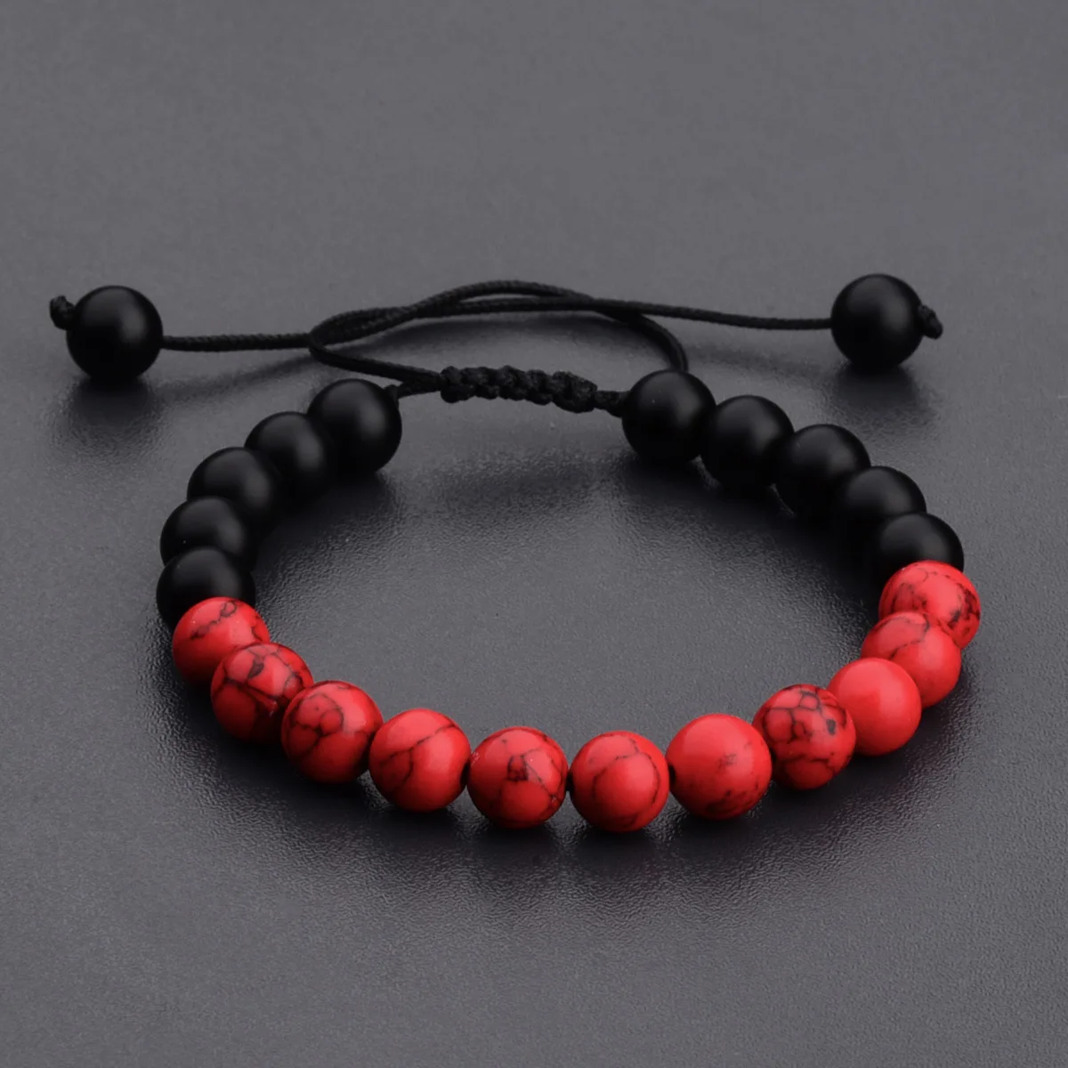 

Высокое качество Красный натуральная бирюза камень браслет Homme Femme талисманы 8 мм для мужчин Strand бусины браслеты для йоги женщин 10 шт оптовая...