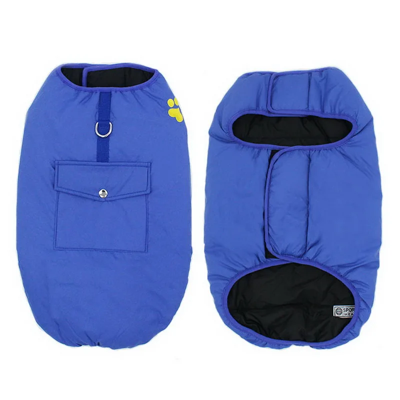 Одежда для собак Двусторонняя одежда пальто осенняя и прочная хлопковая