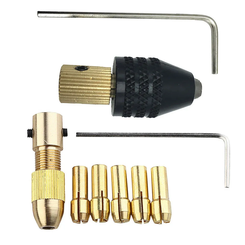 

Brass Black Chuck Chuck Collet Collet Chuck Drill Mini W/ 2* Allen Wrench