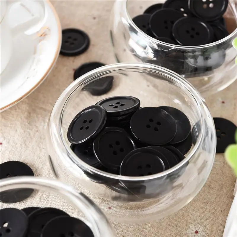 50 шт./компл. Ретро Смола черная кнопка Декор для шитья ремесла Одежда Пальто DIY Muppet