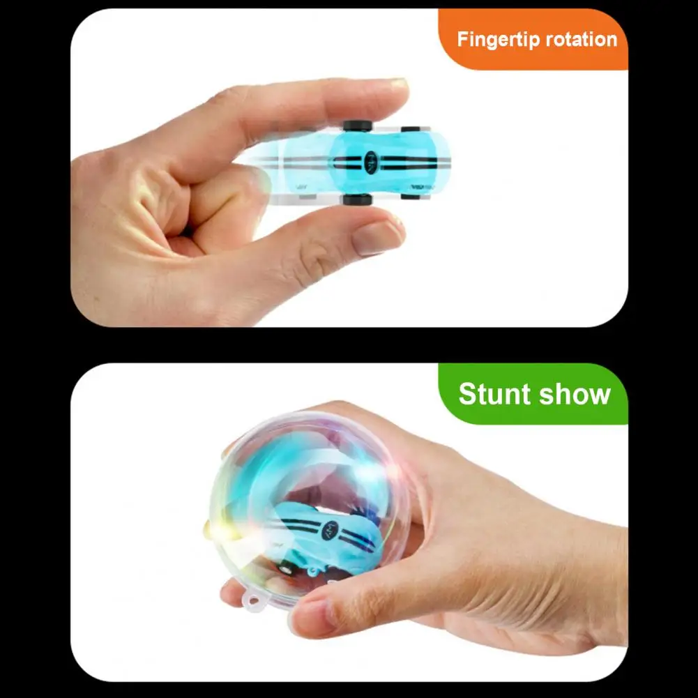 

Mini Rechargeable Stunt Car 360 Degree Rotating Pocket Racer with LED Light Toy Diecasts Toy Vehicles