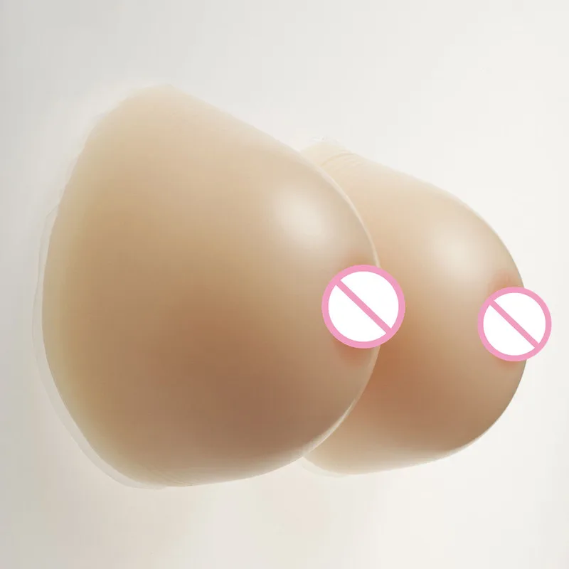 G To KK Cup Large Silicone Breast Forms Enhancer Drag Queen False Boobs Bush Up Backless Bra Plus Size Backless Bra Pink