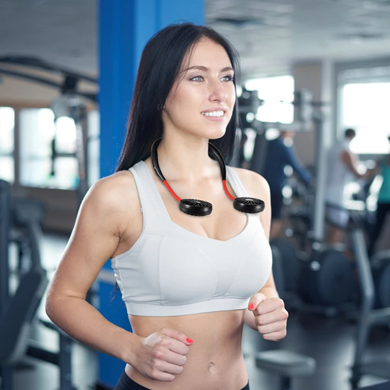 Портативный мини вентилятор на шею с зарядкой от USB 1200 дюйма|Освежители воздуха| |