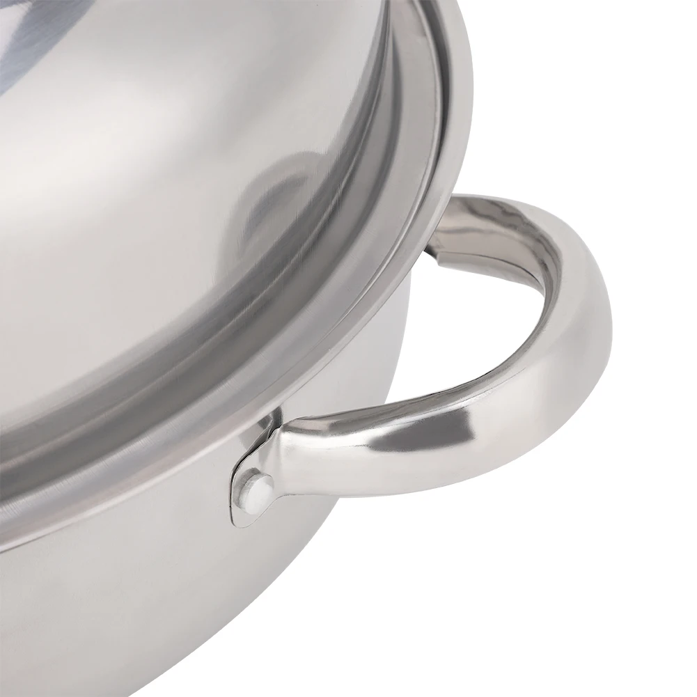 Противоскользящий однослойный кастрюля из нержавеющей стали 28 см для горячего