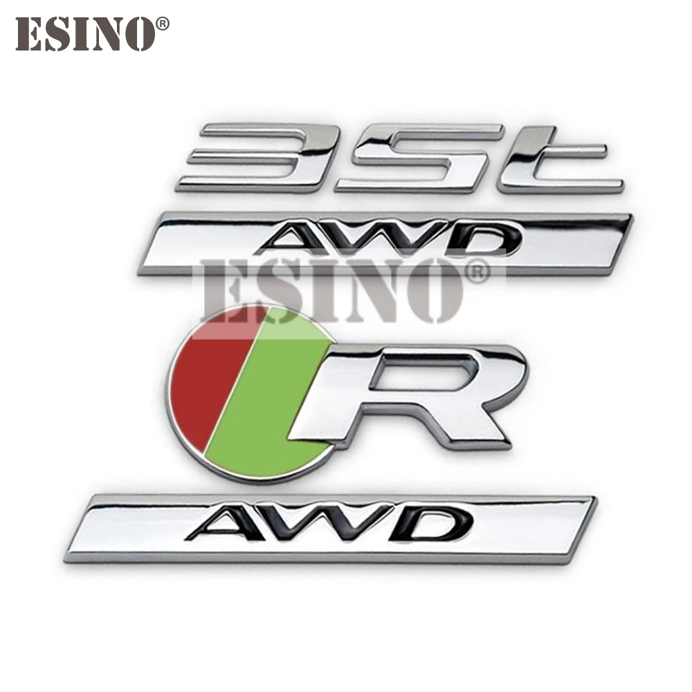 Автомобильный Стайлинг Универсальный 3D металлический сплав эмблема AWD R RS 25T 35T
