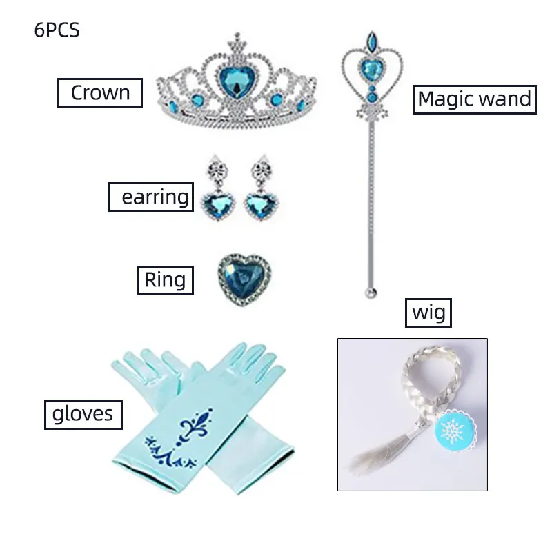 Новинка 2020 года Детское рождественское платье Анны и Эльзы для костюмированной