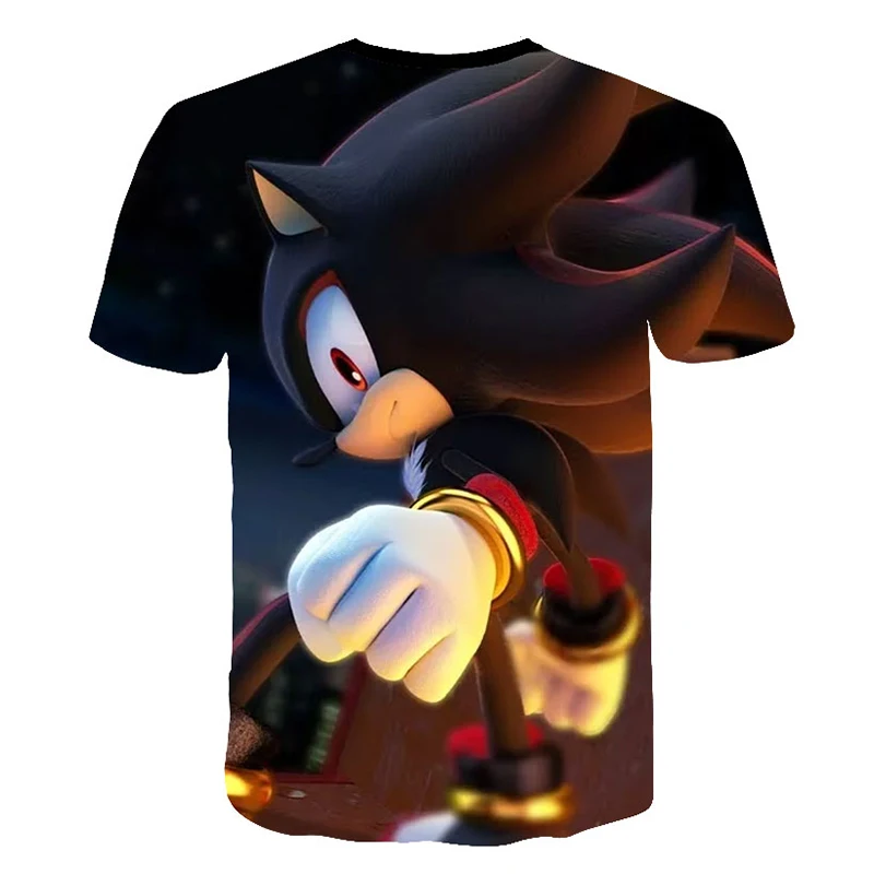 

Boys Cartoon Sonic the Hedgehog t shirt Kids Black Tshirt Funny T-Shirts for Girls Child T-Shirt Children Clothing 2020 Tee Tops
