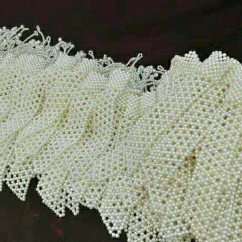 Винтажный женский жемчужный бабочка галстук ручной работы бисером Бижутерия Одежда Рубашка вырез ложной воротник на.