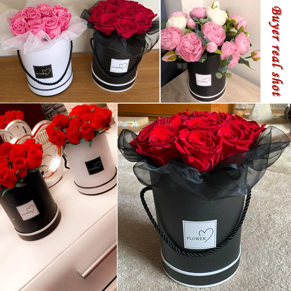 Букет цветов коробка упаковка искусственная Цветочная композиция стенд ваза