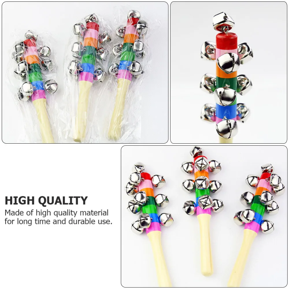 

8pcs Baby Hand Jingle Bell Interesting Children Rattle Hand Bell