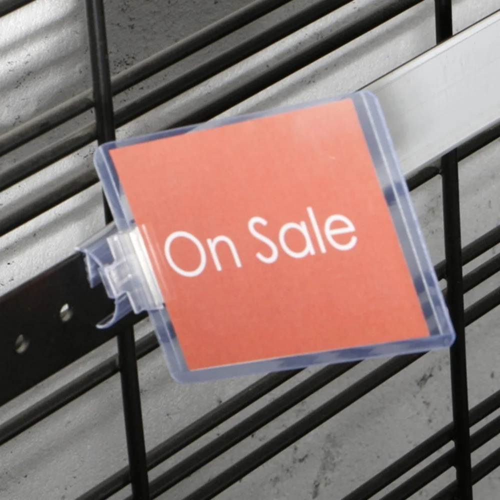 

Pvc Clear Shelf Talker Retail Price Tag Label Holder Pocket for Supermarket