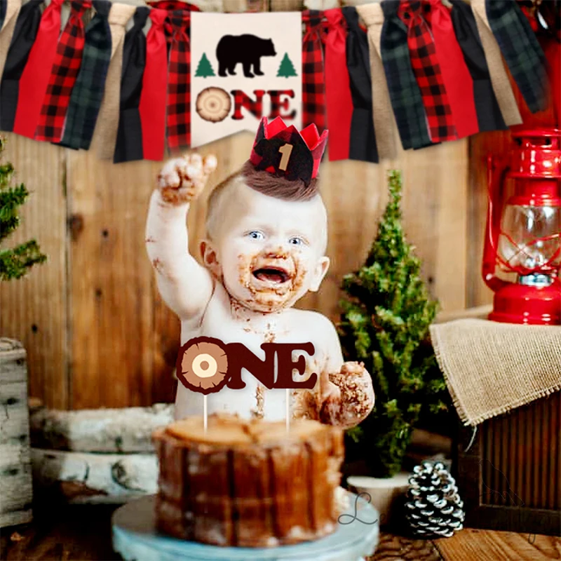 Lumberjack украшения для 1-го дня рождения товары детского душа Дикая вечеринка