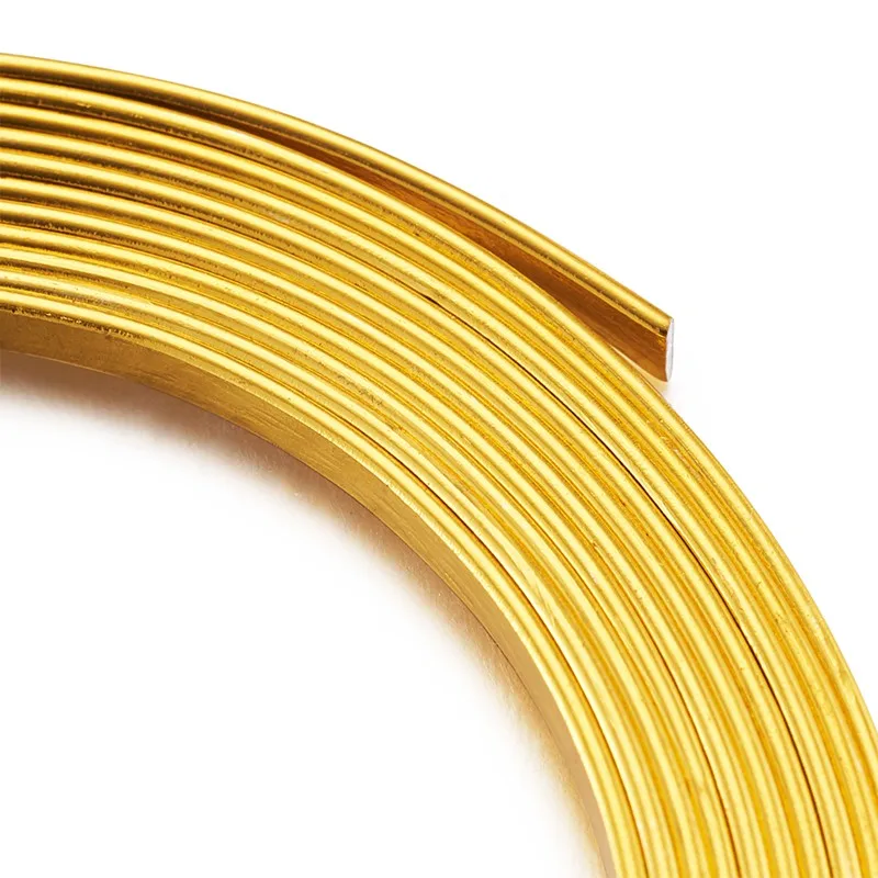 5 рулонов 3 мм широкая плоская алюминиевая проволока Goldenrod для самостоятельного