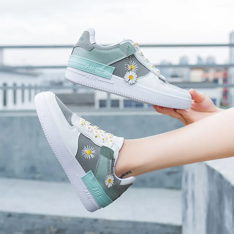 

Cream daisy women's shoes sports and leisure flat women's shoes shoes student white shoes women's trendy shoes