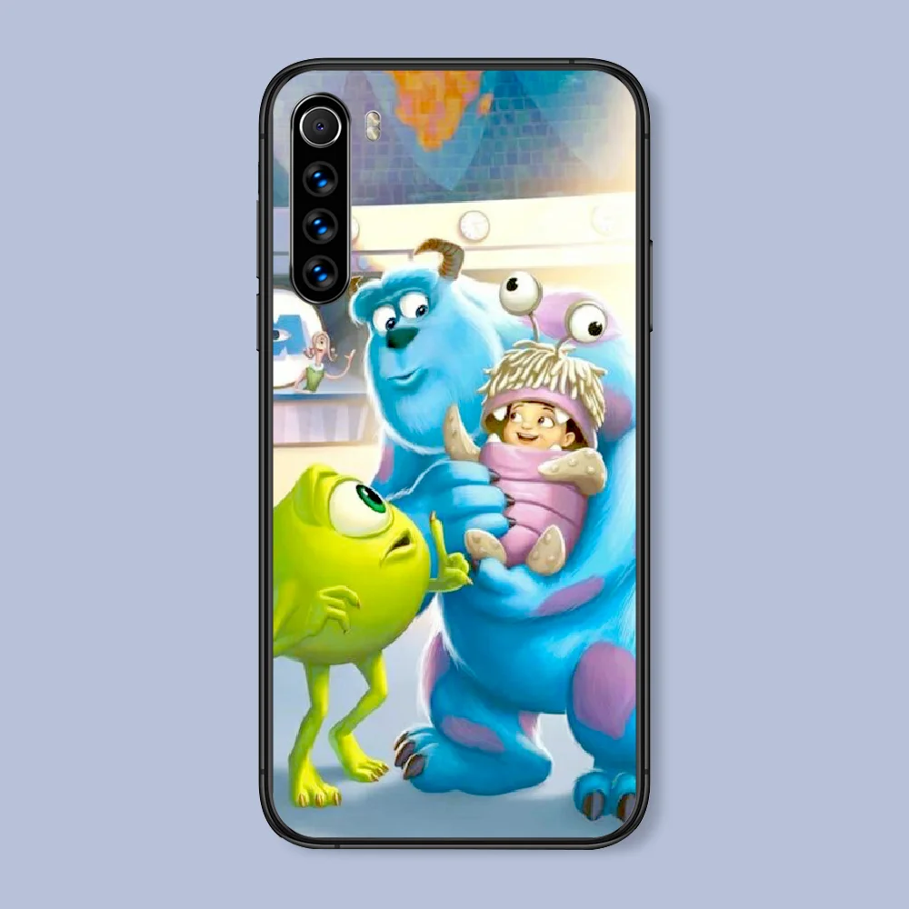 

cartoon Monsterss Incc Phone Case For Xiaomi Redmi Note 7 8 8T 9 9S 4X 7 7A 9A K30 Pro Ultra black Bumper 3D Coque Pretty Back