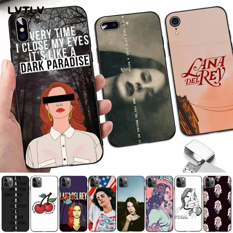 

Lana Del Rey Lust for Life Black TPU Soft Phone Case for iPhone 13 8 7 6 6S Plus X 5S SE 2020 XR 11 12 pro XS MAX