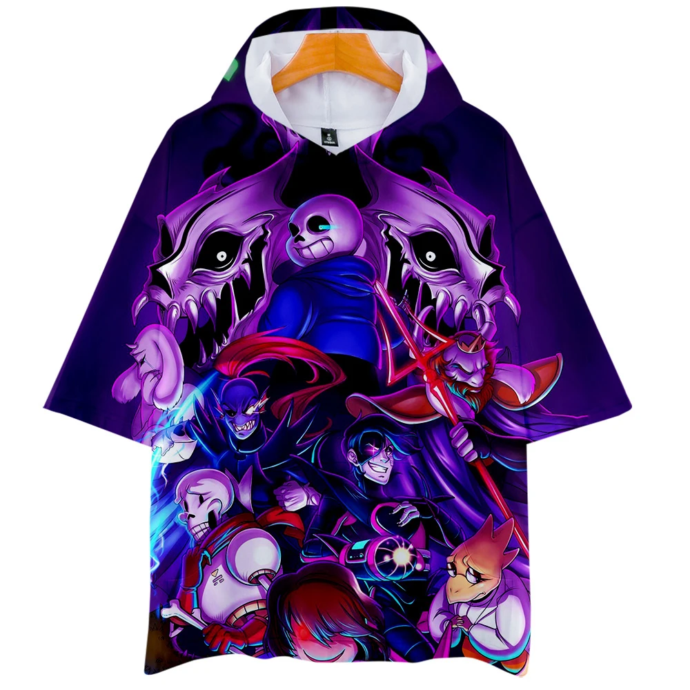 Толстовка с коротким рукавом для игр Undertale худи ролевых модный тренд в стиле