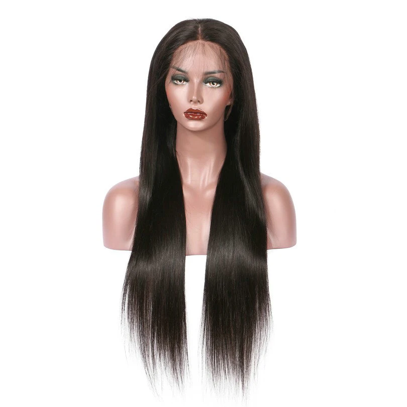 13x4 синтетический кружевной передний парик длинный прямой черный Плетеный