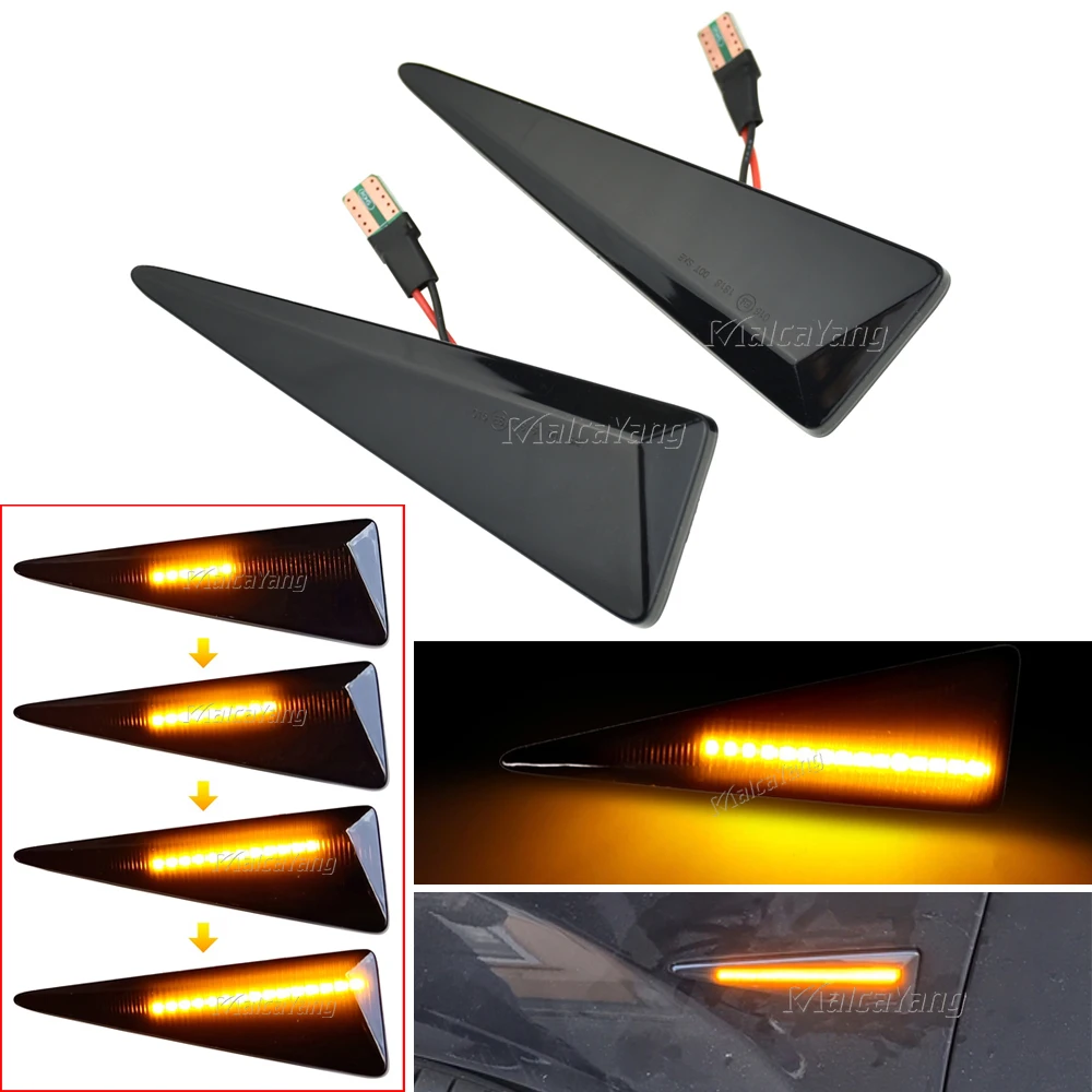 2PCS LED Dynamic Side Marker Turn Signal Light Sequential Lamp For Renault MK4 Vel Satis Wind Avantime Megane 2 Scenic Espace |