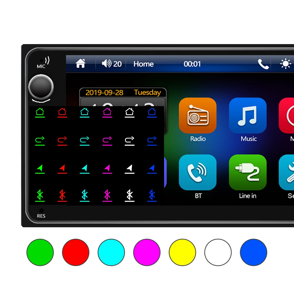 AMPrime 2 Din Автомобильная Радио " мультимедиа для Toyota Corolla авто стерео Android/IOS Авторадио MirrorLink Bluetooth USB TF FM камера