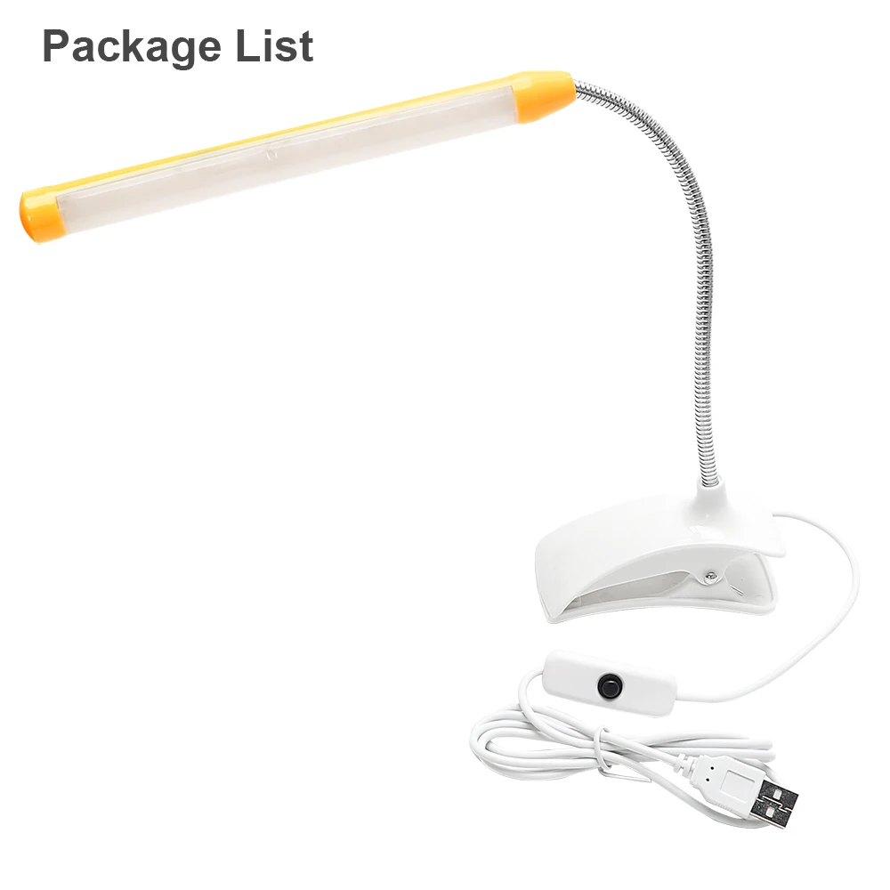 Гибкая светодиодная настольная лампа гусиная шея чтение светильник Портативный