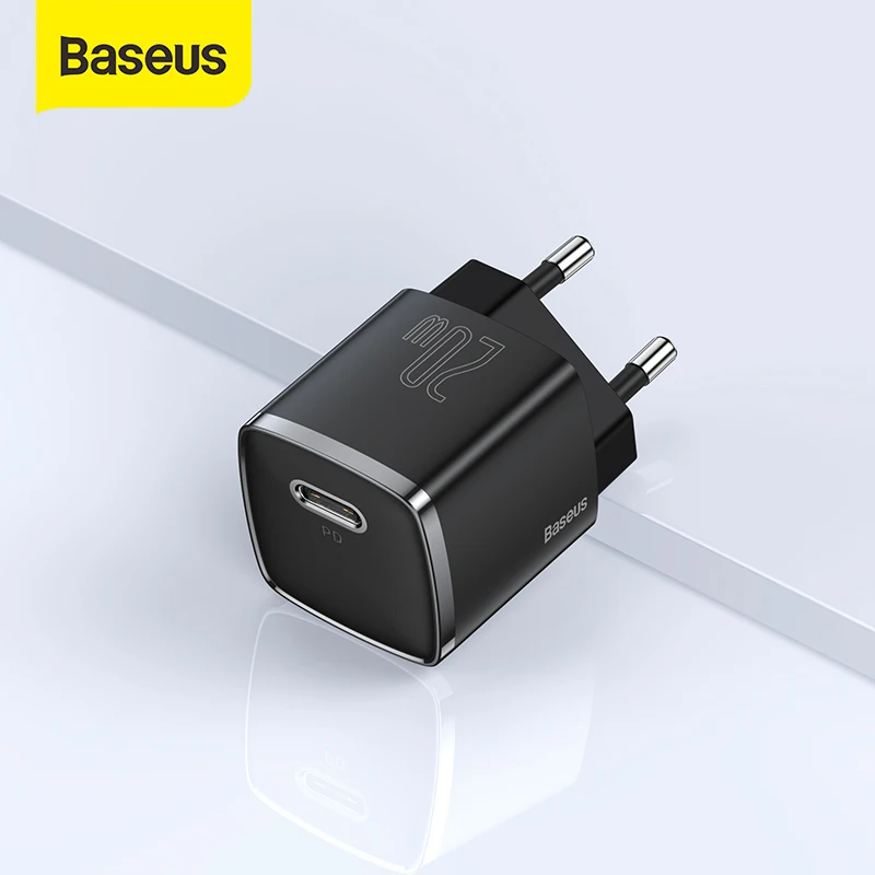 Baseus-cargador USB tipo C port&aacute;til, dispositivo de carga r&aacute;pida, compatible con iPhone 12 Pro Max 11 Mini 8 Plus, 20W-0