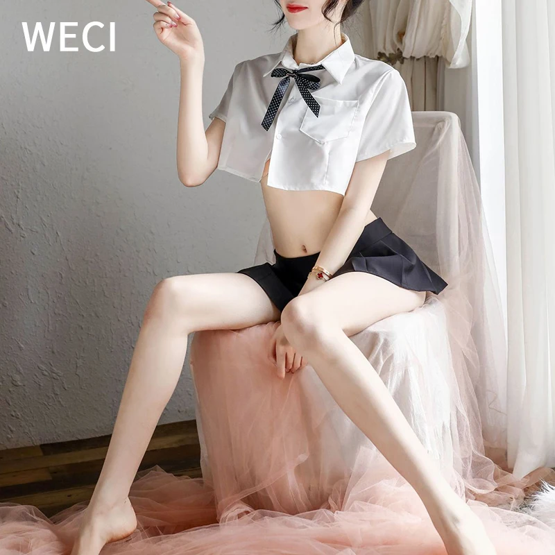 WECI сексуальная Чистая школьная одежда для девочек милая Студенческая форма JK