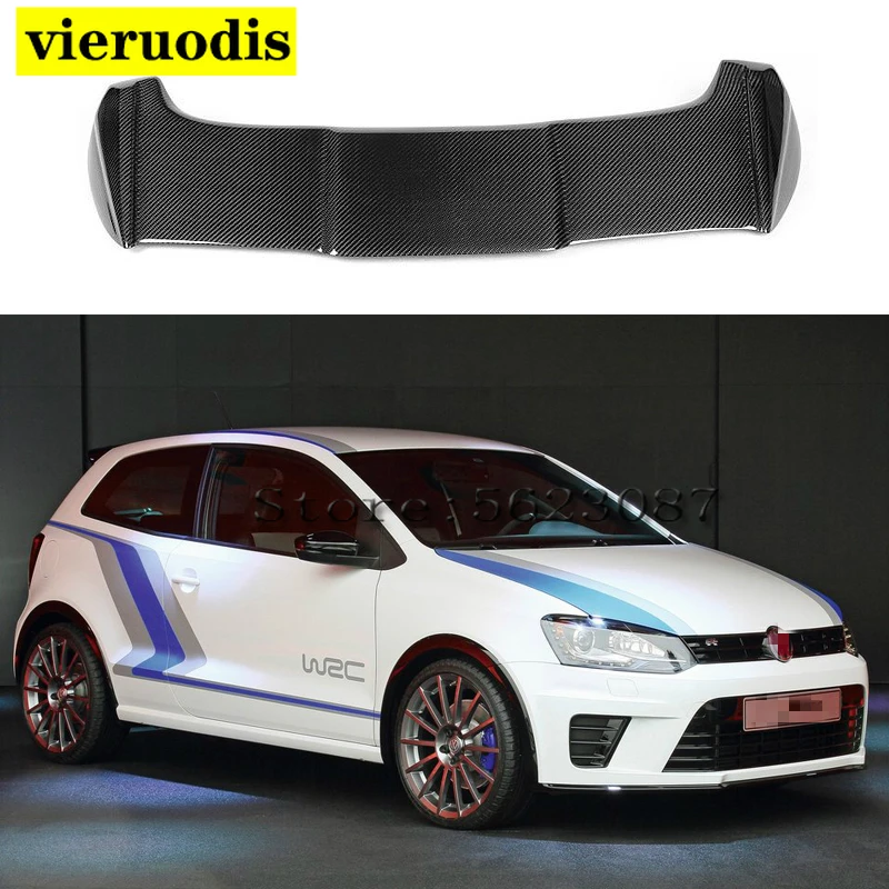 Карбоновый чехол для заднего крыла багажника выступ Спойлеры VW Volkswagen Polo 6 VI Hatchback