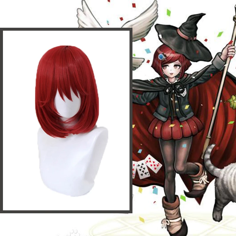 

Парики для косплея из аниме-комиксов Danganronpa V3: kill Harmony, Yumeno Himiko, синтетический парик, волосы, шорты, красные волосы, милые