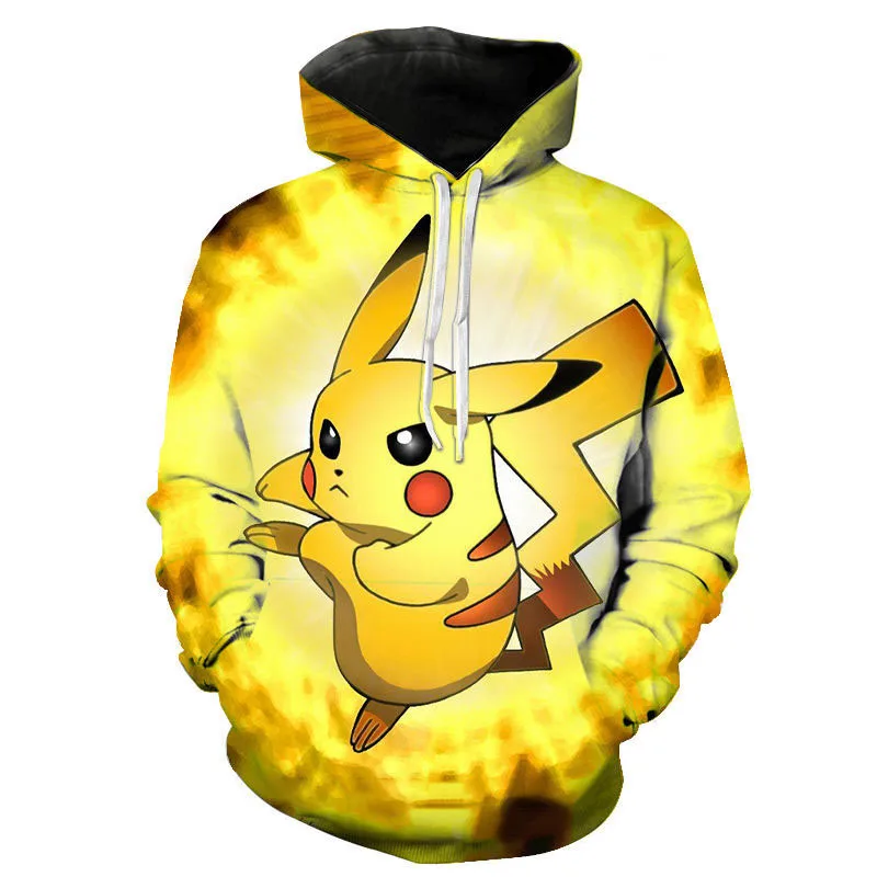 

2021 outono e inverno novo pokemon 3d impresso moda dos desenhos animados anime sweatshirts all-match legal casaco