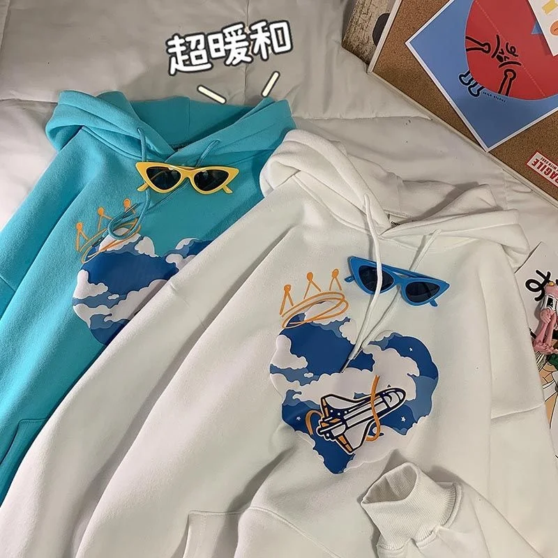 

Hoodies Sweatshirts For Men Printed Loose Sports Long Sleeve Tops Spring Autumn Streetwear Coat Casual Pullover Male Clothes