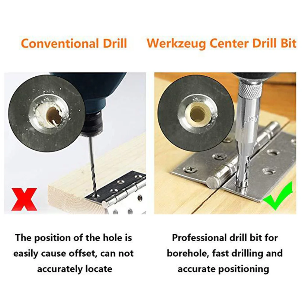 Набор сверл для дверного замка и шарнира 4 шт. самоцентрирующаяся пила из