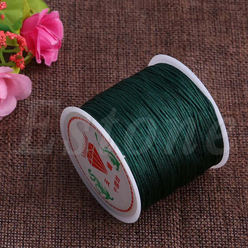 

CPDD 0.8mm Nylon Cord Thread Chinese Knot Macrame Rattail Bracelet Braided String 45M