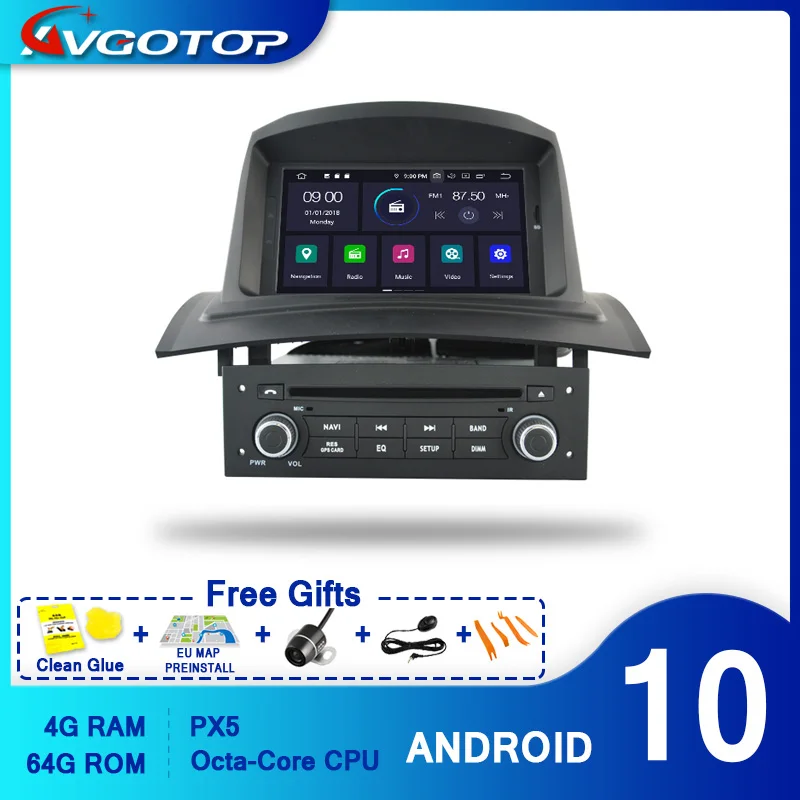 Автомагнитола AVGOTOP Android 10 для RENAULT MEGANE II 2005 2006 2007 2008 2009 Carplay | Автомобили и мотоциклы