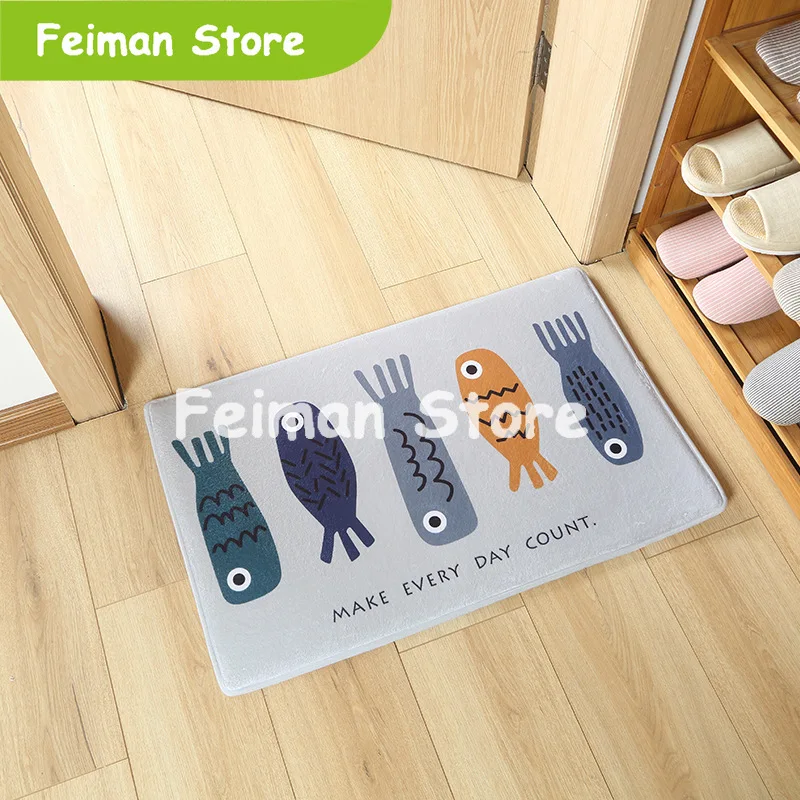 3D коврик входной двери Придверный коврики для пола кухонные ковры Kawaii Прихожая