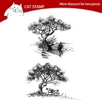 lush trees cutting dies clear stamps for scrapbooking card making photo album silicone stamp diy decorative crafts
