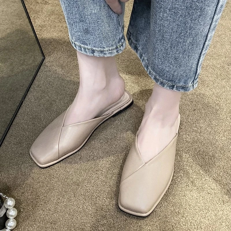 

2021spring Summer High Quality outdoor shoes woman mules Flat slippers sandalias de verano para mujer zapatos de mujer calzado