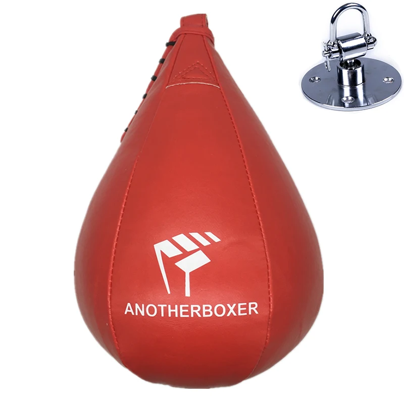 Red and Swivel Бой Смешанные боевые искусства Тренировка по боксу Пробивной мешок фитнес Муай Тай мяч на резинке для боксирования груша Надувное боксерское оборудование боксерские аксессуары - Цвет: Red and Swivel