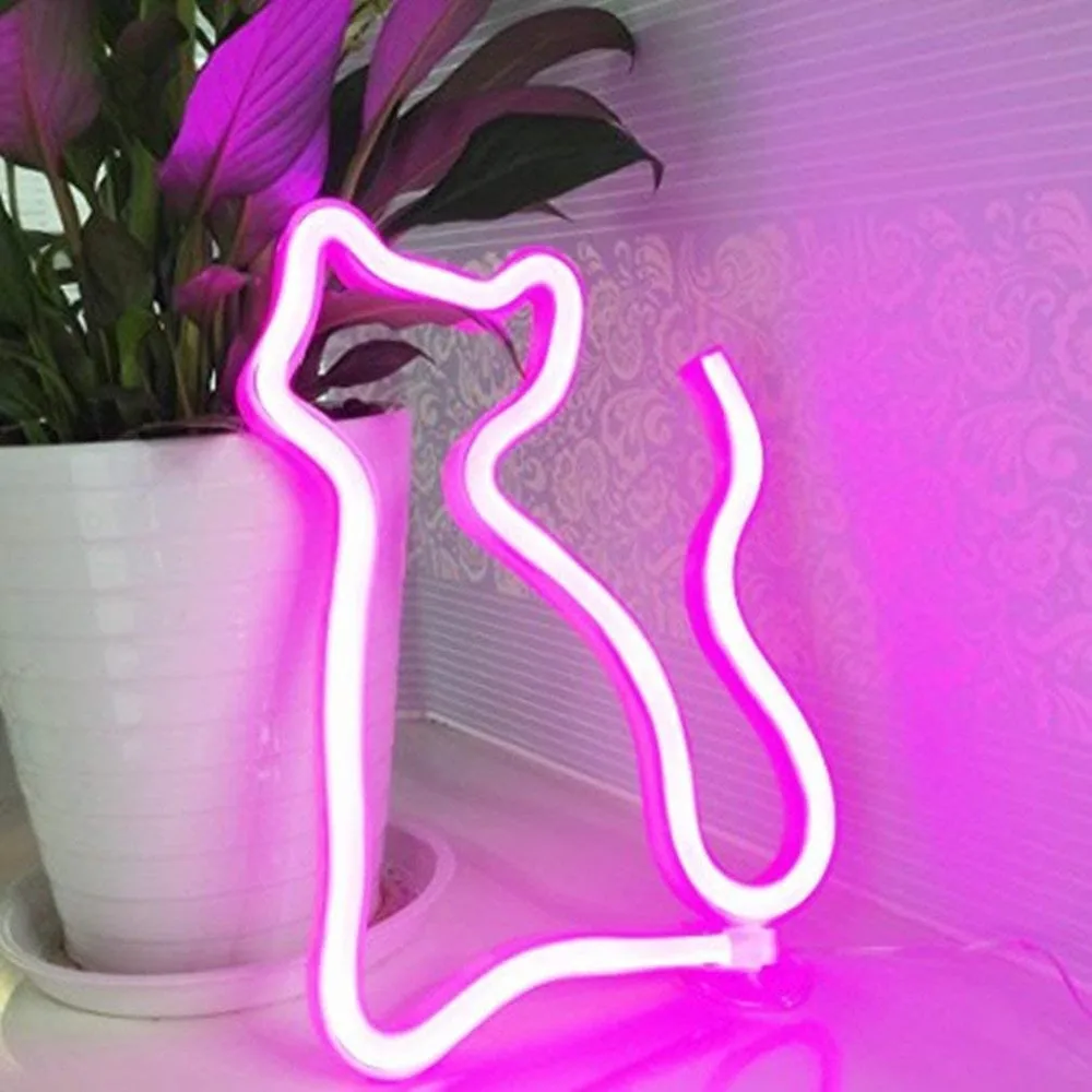 Неоновая светодиодная вывеска с USB-зарядкой/батареей декоративное освещение
