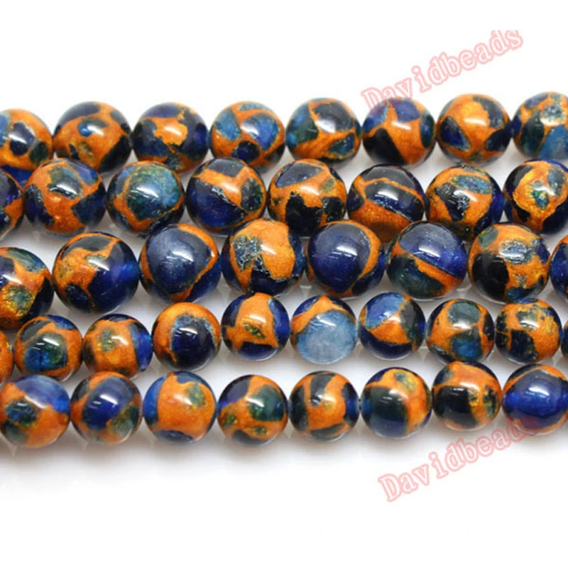 Бусины Из Натурального голубого золота нитка 16 дюймов размер выбора для