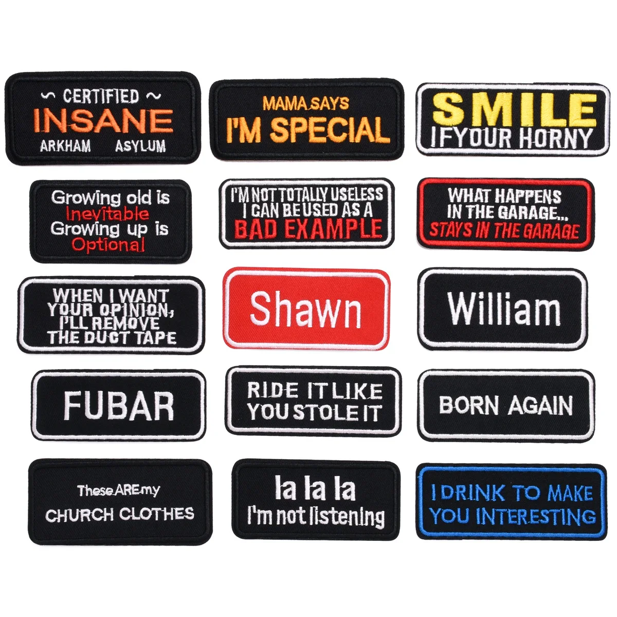 

15 pcs English alphabet Series For Clothes Iron on Embroidered Patches For Hat Jeans Sticker Sew-on DIY Ironing Patch decor