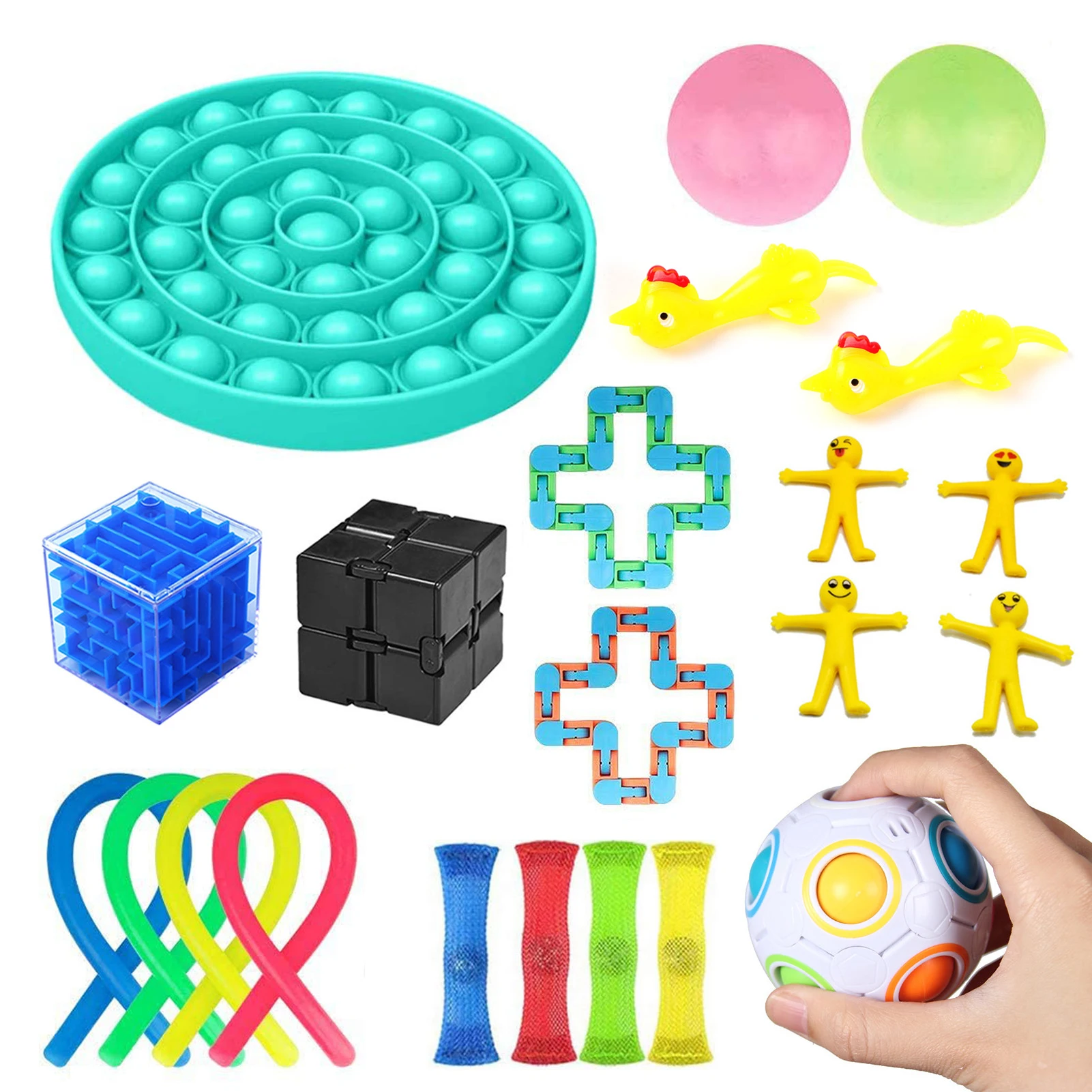 

22Pcs Sensory Toy Set Stress Reliever Calming Hand Toys for Kids Adults Girl Children Sensory Stress Relief Toys