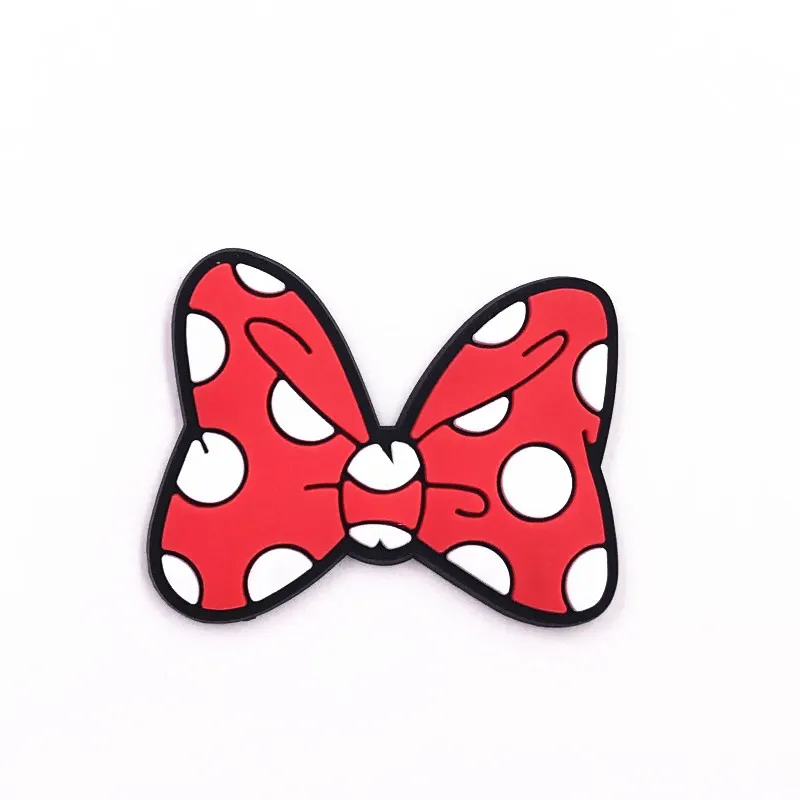 1 шт. хит продаж рисунки из мультфильма ПВХ мягкий новый дизайн красный бант