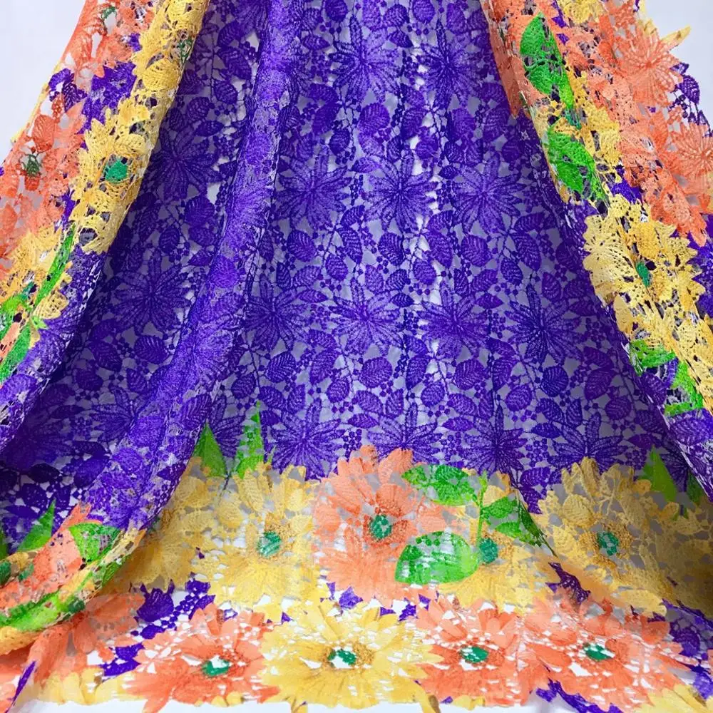 Последняя африканская молочная шелковая кружевная ткань 2019 высококачественное